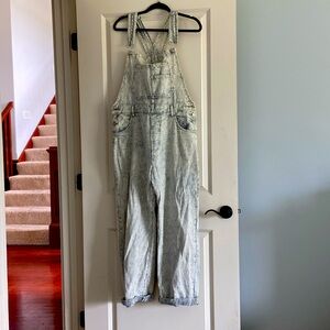 Cute pair of weathered We the Free striped overalls.
